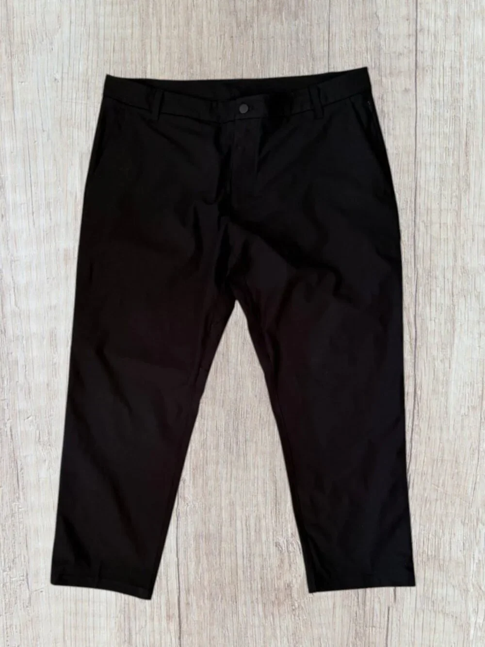 Lululemon ABC Commission Pants Black Mens 38 Short Stretch Golf Travel Casual